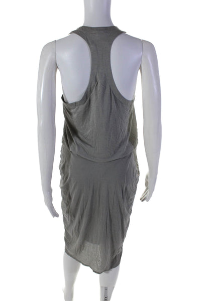 Helmut Lang Womens Gray Scoop Neck Sleeveless Shift Dress Size M