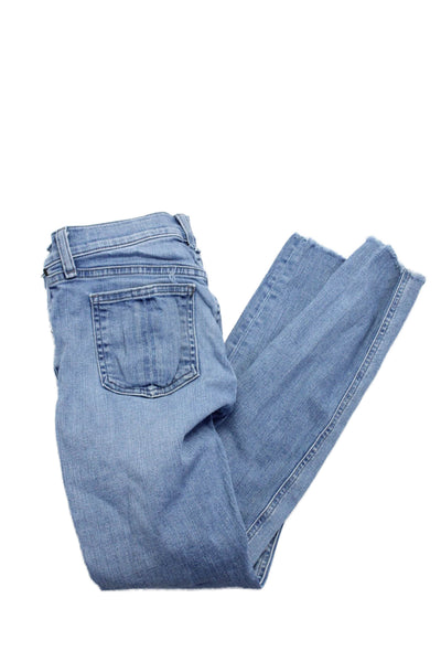 Rag & Bone Jean Womens Cotton Skinny Leg Distressed Zipped Jeans Blue Size 23