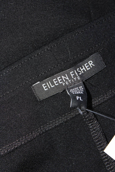 Eileen Fisher Womens Straight Elastic Waisted Slip On Skirt Black Size PL