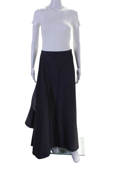 Calvin Klein Womens Textured Lined Zip Full Long Skirt Purple Size 8