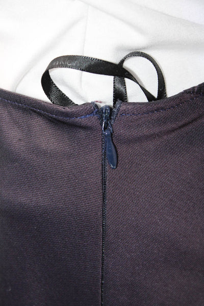 Calvin Klein Womens Textured Lined Zip Full Long Skirt Purple Size 8