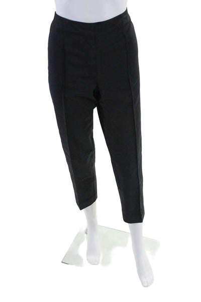 St. John Women's Button Closure Flat Front Straight Leg Dress Pants Black Size 8