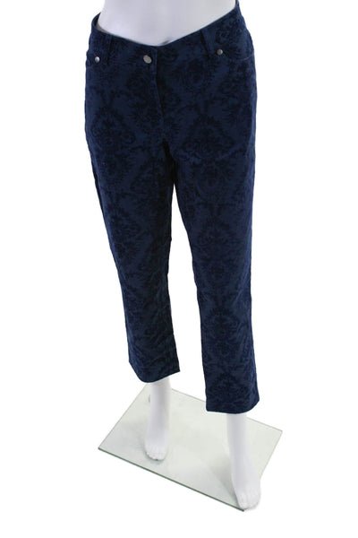 J. Mclaughlin Women's Button Closure Five Pockets Straight Leg Pants Blue Size 8