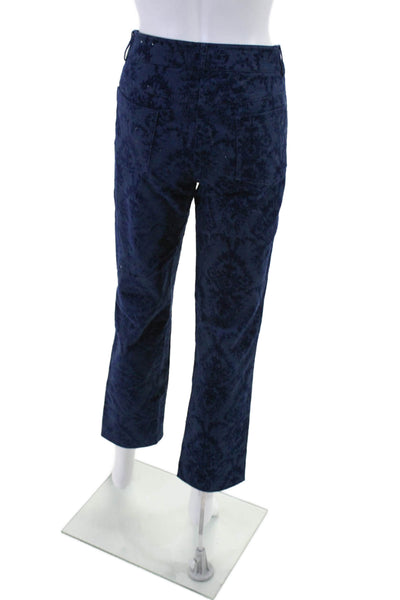 J. Mclaughlin Women's Button Closure Five Pockets Straight Leg Pants Blue Size 8