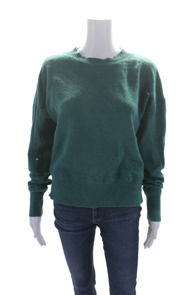 Bonobos Womens Knit Round Neck Long Sleeve Pullover Sweater Top Green Size M