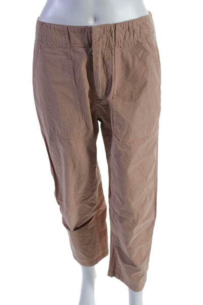 Rag & Bone Women's Hook Closure Straight Leg Casual Cargo Pants Tan Size 2