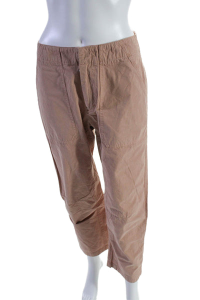 Rag & Bone Women's Hook Closure Straight Leg Casual Cargo Pants Tan Size 2