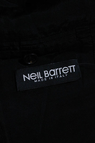 Neil Barrett Womens Cotton Black One Button Skinny Fit Blazer Size 36