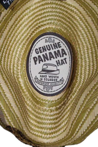 Giuliana Longo Mens Woven Natural Straw Panama Hat Beige Size 60 L/XL 7.5