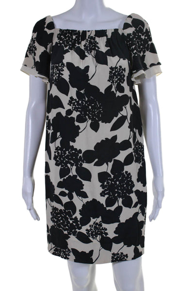 3.1 Phillip Lim Women's Square Neck Short Sleeves Silk Floral Mini Dress Size 4