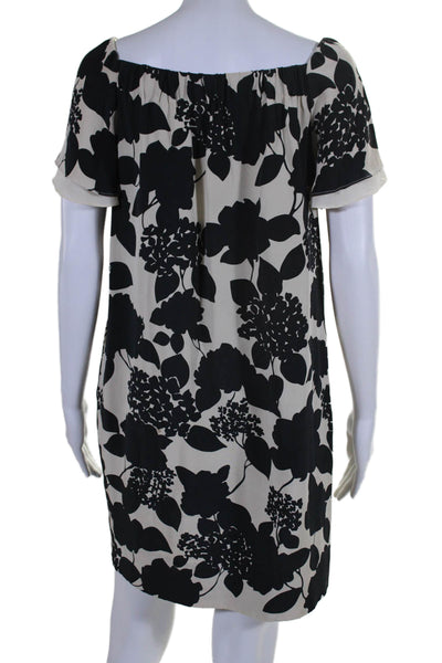 3.1 Phillip Lim Women's Square Neck Short Sleeves Silk Floral Mini Dress Size 4