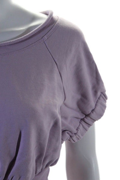 3.1 Phillip Lim Womens Cotton Sweatshirt Top + Shorts Set Purple Size XS