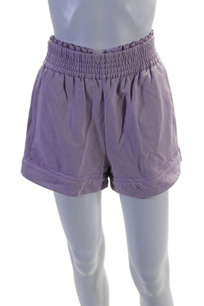 3.1 Phillip Lim Womens Cotton Sweatshirt Top + Shorts Set Purple Size XS