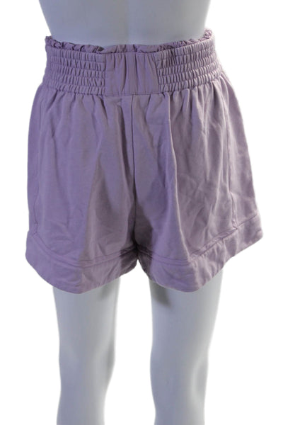 3.1 Phillip Lim Womens Cotton Sweatshirt Top + Shorts Set Purple Size XS