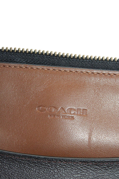 Coach Womens Leather Camouflage Multi-Pocket Zip Up Tablet Case Green