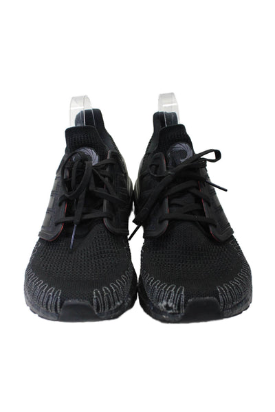 Adidas Mens Stretch Round Toe Lace Up Low Top Running Sneakers Black Size 11.5