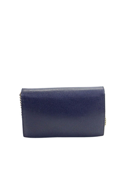 Gucci Womens Navy Blue Betty Leather Flap Card Holder Clutch Crossbody Bag Handb