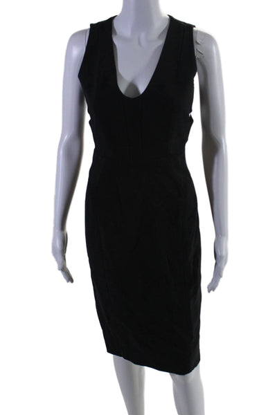 Narciso Rodriguez Womens Sleeveless Cutout Scoop V Neck Dress Black Size 40