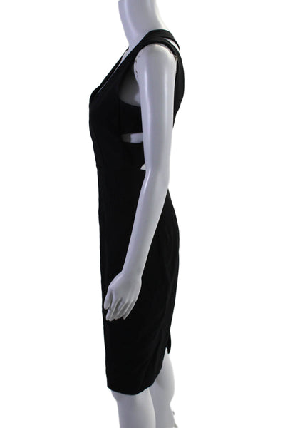 Narciso Rodriguez Womens Sleeveless Cutout Scoop V Neck Dress Black Size 40