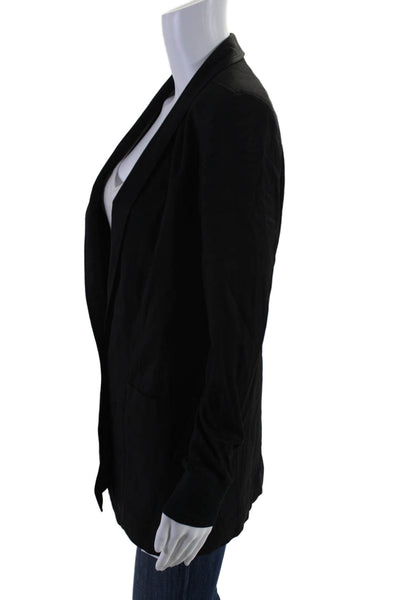 Helmut Lang Womens Long Sleeved Pocketed Collared Blazer Black Size 2
