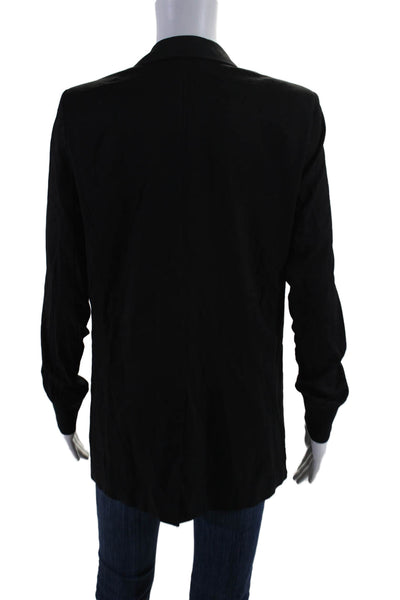 Helmut Lang Womens Long Sleeved Pocketed Collared Blazer Black Size 2