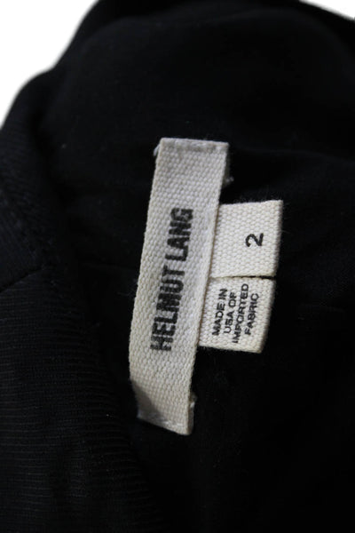 Helmut Lang Womens Long Sleeved Pocketed Collared Blazer Black Size 2
