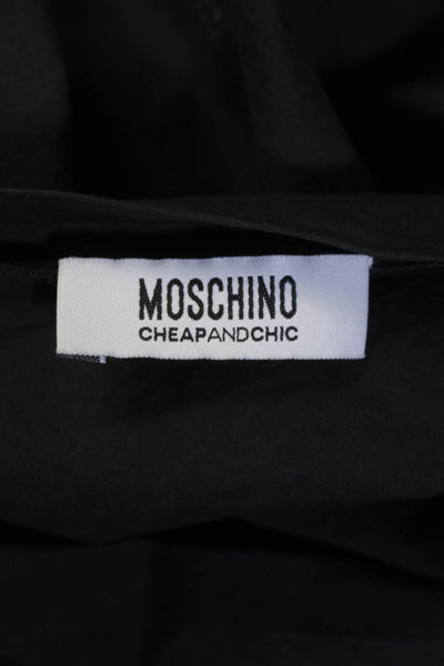 Moschino Cheap & Chic Womens Boat Neck Sleeveless Tank Top Black Size 8