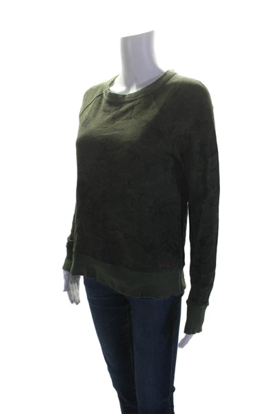 Philanthropy Womens Long Sleeve Scoop Neck Camouflage Sweatshirt Green Size XS