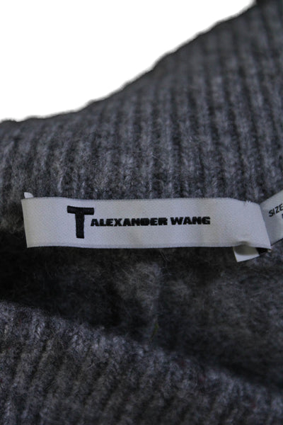 T Alexander Wang Women's Elastic Waist Pull-On Jogger Pants Gray Size M