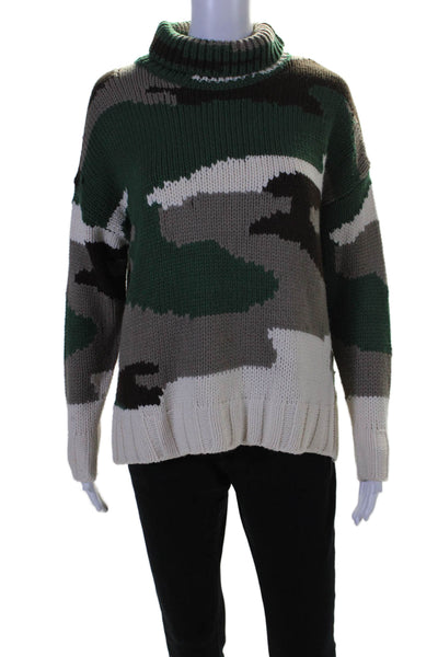 525 America Women's Turtleneck Long Sleeves Multicolor Pullover Sweater Size S