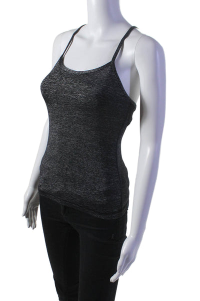 Lululemon Womens Spaghetti Strap Scoop Neck Stretch Tank Top Dark Gray Size 4