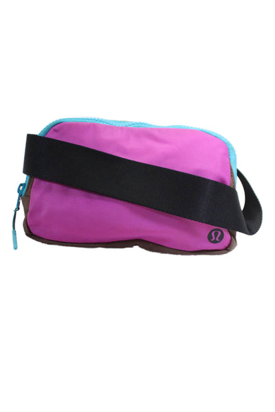 Lululemon Womens Multicolored Zip Top Nylon Colorblock Logo Belt Bag