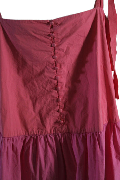 Peter Som Collective Womens Three Tier Midi Dress Pink Size 12 15079270