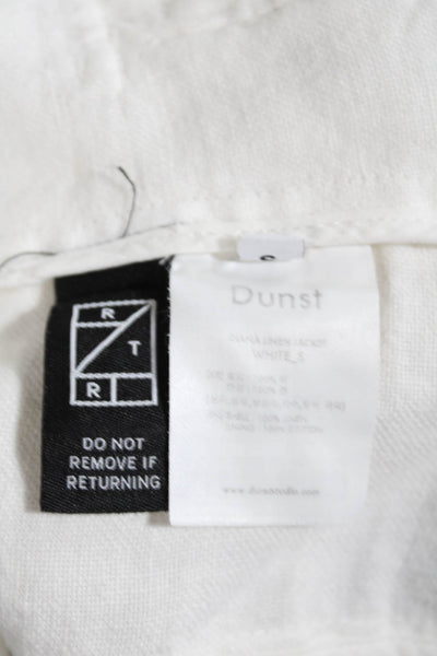 DUNST Womens Summer Linen Jacket White Size 6 15476816