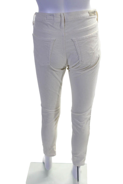 AG Adriano Goldschmied Womens Mid Rise Super Skinny Legging Ankle Jeans White 28