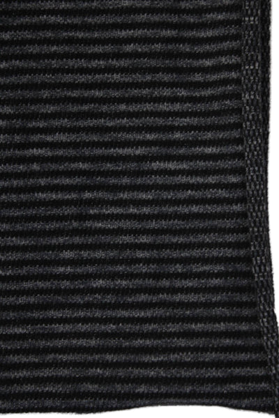 Lululemon Womens Button Trim Knit Striped Cowl Scarf Gray Black Cotton 60"x24"