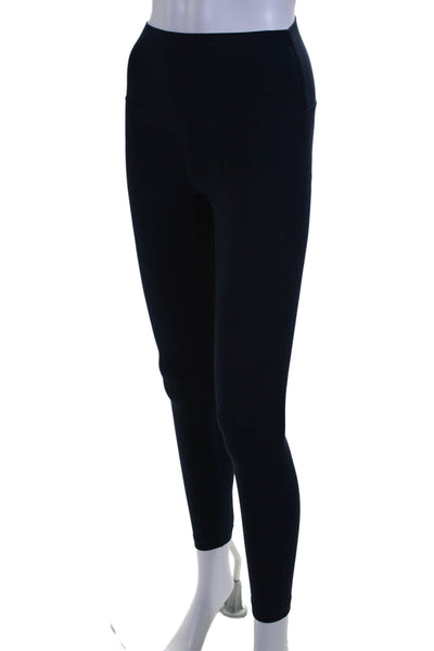 Lululemon Womens Spandex Textured Lined Fit Ankle Leggings Navy Blue Size XS