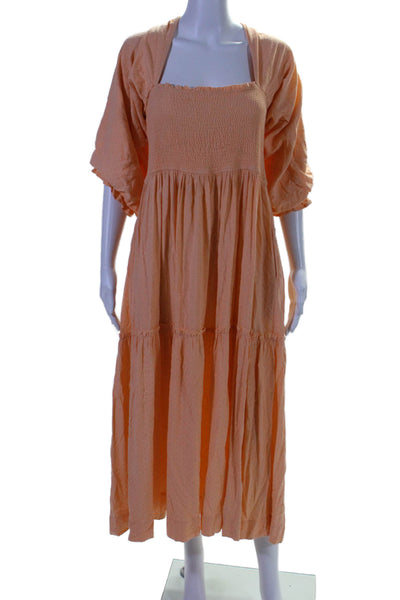 Louna Womens Orange Midi Dress Orange Size 6 15224632