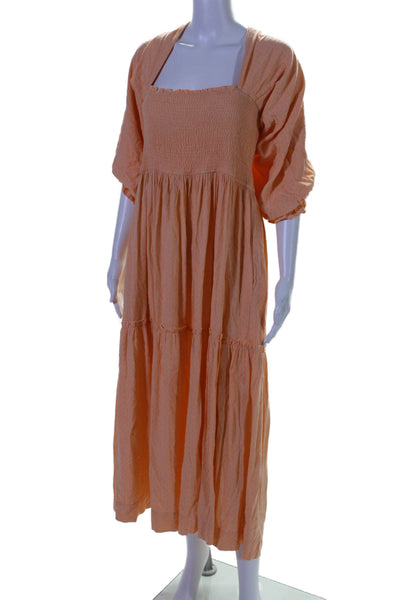 Louna Womens Orange Midi Dress Orange Size 6 15224632