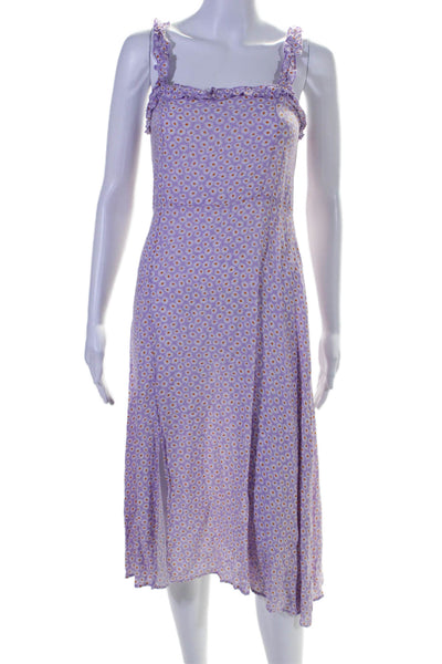 Louna Womens Purple Daisy Midi Dress Purple Size 6 16009094