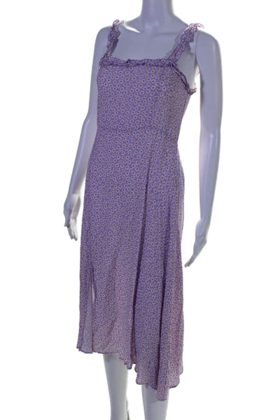 Louna Womens Purple Daisy Midi Dress Purple Size 6 16009094