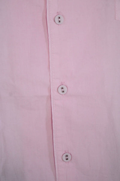 Skims Womens Cotton Long Sleeve Button Down Sleep Shirt Pink Size XS