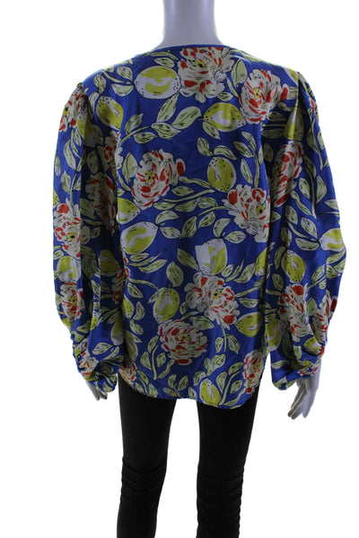 Hunter Bell Womens Finley Blouse Blue Size 4 13955272