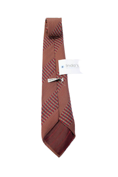 Giorgio Armani Cravatte Mens Silk Red Mixed Printed Necktie