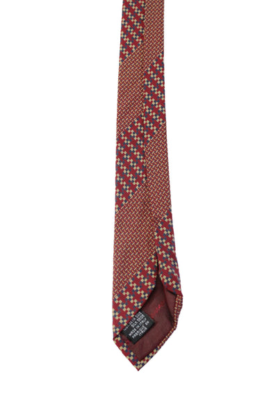 Giorgio Armani Cravatte Mens Silk Red Mixed Printed Necktie