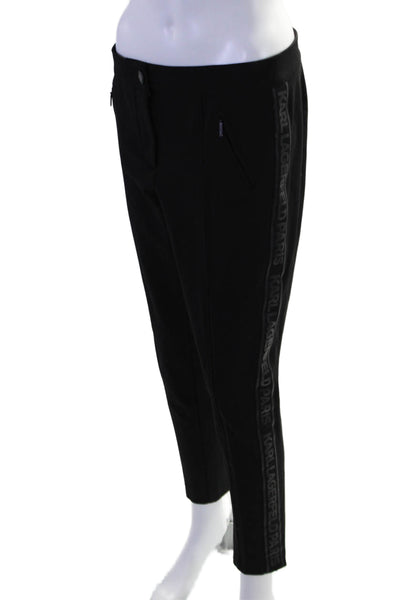 Karl Lagerfeld Womens High Rise Skinny Leg Dress Pant Trousers Black White Size