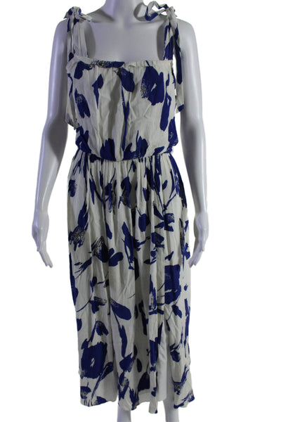 Jason Wu Collective Womens Blue Floral Tie Strap Dress Blue Size 8 14841260
