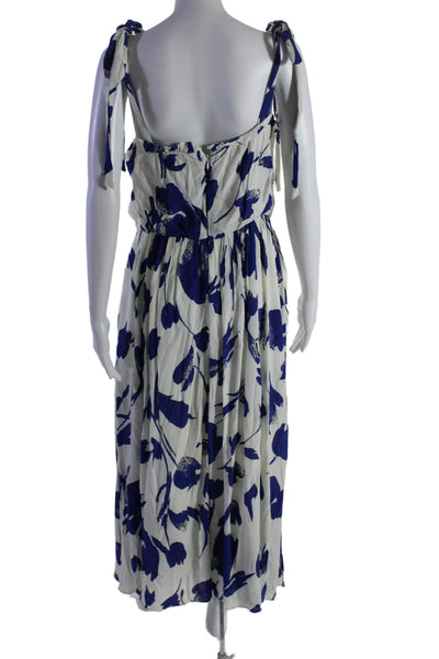 Jason Wu Collective Womens Blue Floral Tie Strap Dress Blue Size 4 14841697