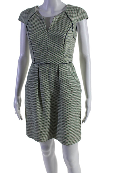 Shoshanna Women's Round Neck Sleeveless Lined Mini Dress Green Size 2