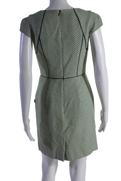 Shoshanna Women's Round Neck Sleeveless Lined Mini Dress Green Size 2